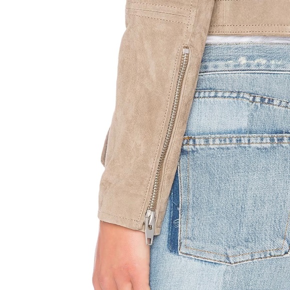 BLANK NYC Suede Moto Jacket in Sand Stoner XS - Picture 4 of 7